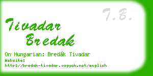 tivadar bredak business card