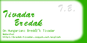 tivadar bredak business card